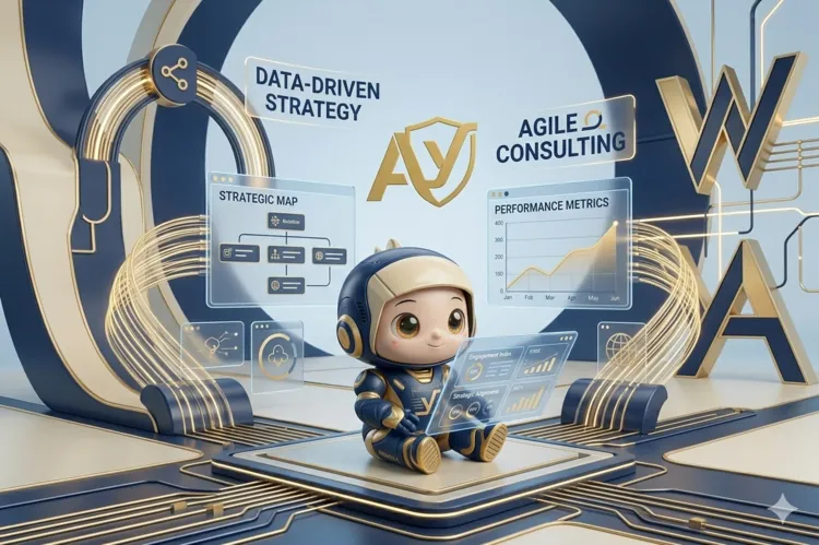 PTYXO robot presenting a consulting strategy